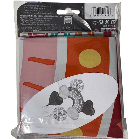 Rainbow Birthday Foil Balloon Bouquet XL 5-Pack Party Decor Rainbow Anagram - Picture 2 of 5